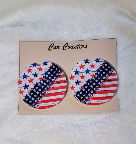 Car Coasters - American Flag