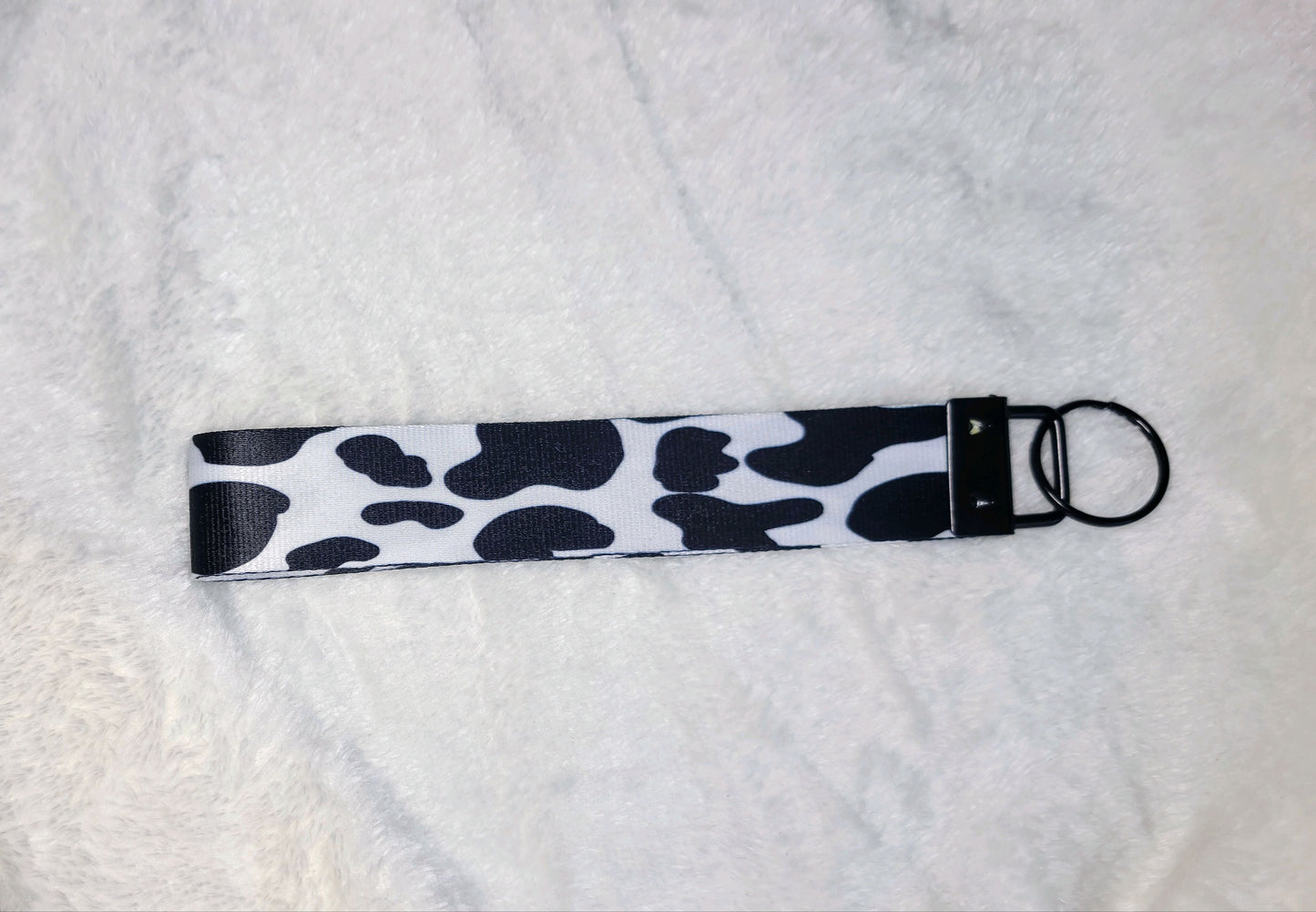 Cow Print Wrist Key Fob